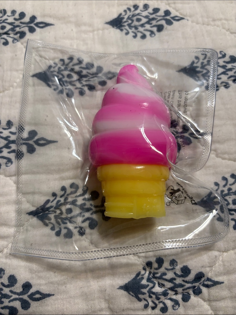 Kids Pink & Yellow Ice Cream Cone Sensory Toy